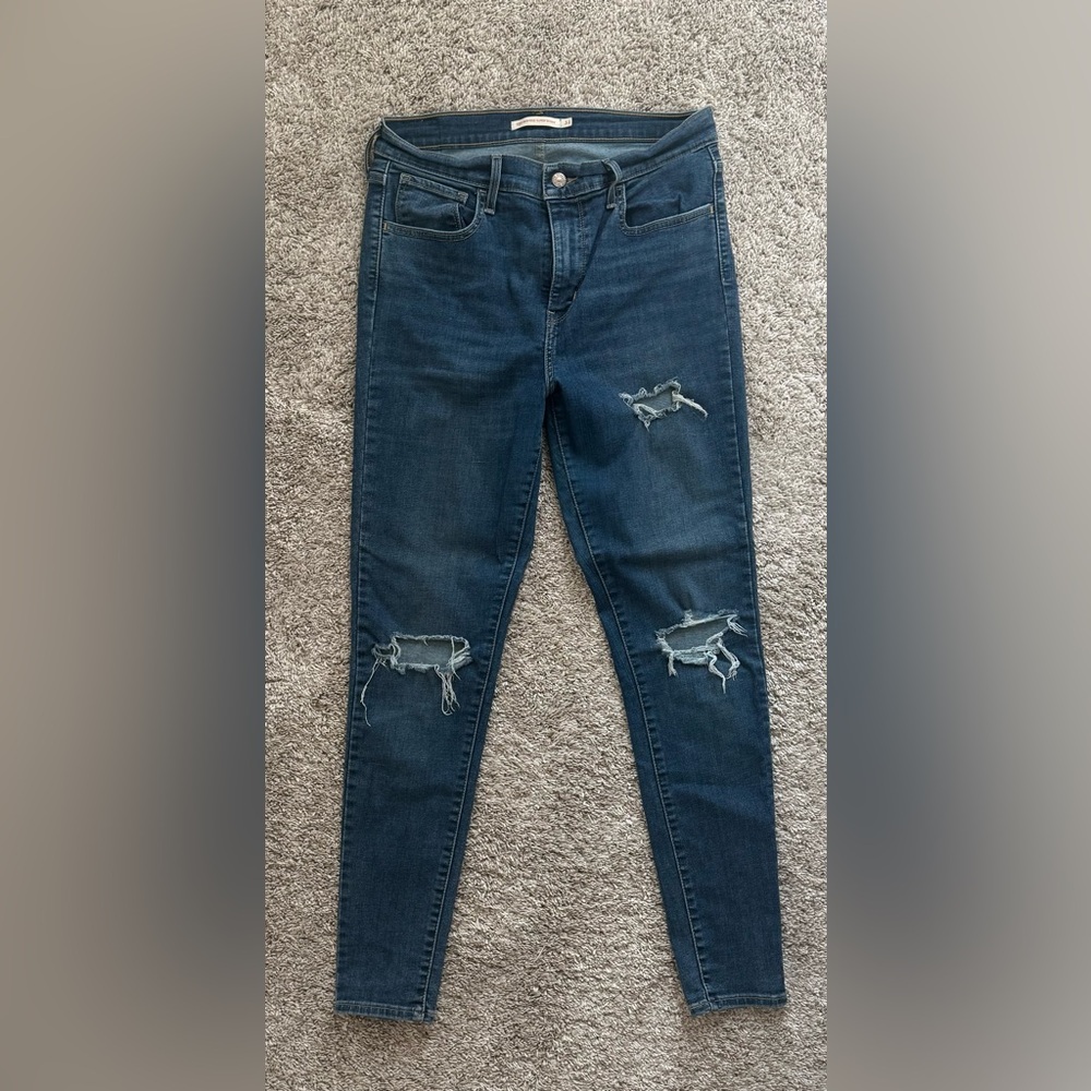 Distressed Blue Women's Jeans